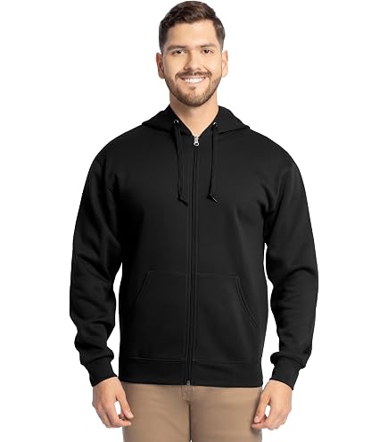 Jerzees Full-Zip Hooded Sweatshirt>M True Red 993M at Amazon Men's